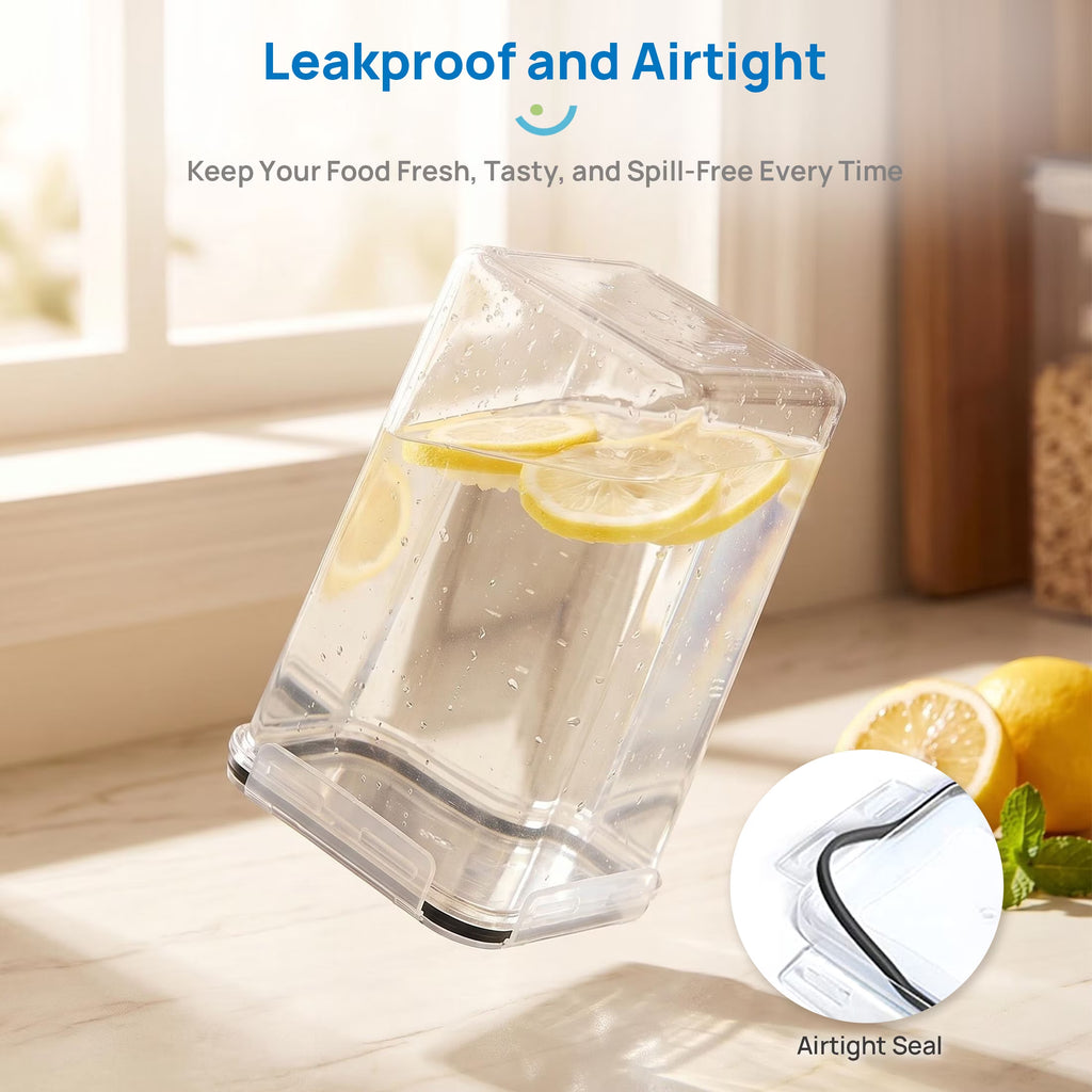 8 Pcs Large Airtight Food Storage Containers,  Flour Canisters, for Kitchen Organization