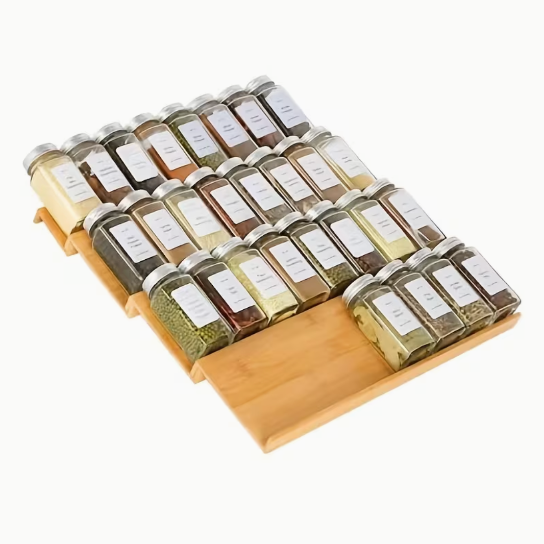 Bamboo spice organizer