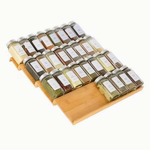 Bamboo spice organizer